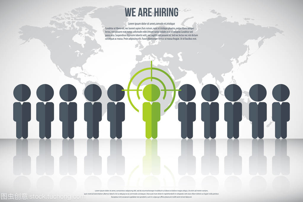 人力資源-我們是招聘, 海報, 網絡橫幅, 人力資源概念, Eps10 向量